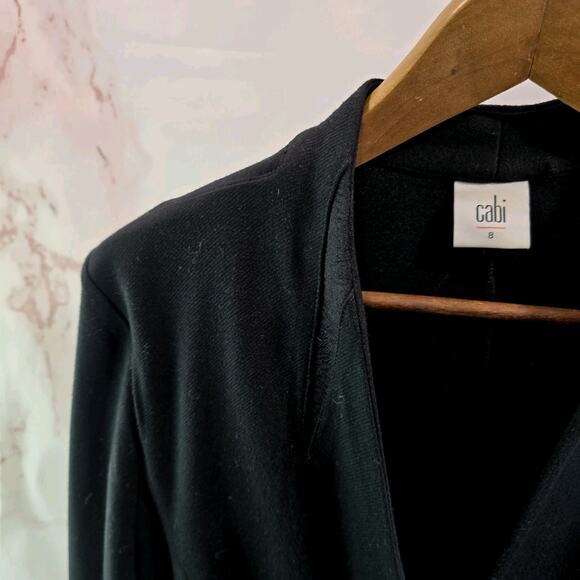 Cabi Blazer Womens 8 Medium Black Jacket Turner Knit Unstructured 3026 - Picture 2 of 12